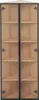A corner display cabinet with two glass doors and multiple shelves. Produktbild-Vorschau