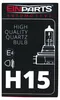 Einparts Automobil-Glühbirne H15, 12V, 15/55W, für den Produktbild-Vorschau 7