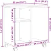 vidaXL Bijzettafel, zwart, eikenlook, 50 x 30 x 55 cm Productafbeelding-voorbeeld 8