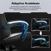 Close-up of a gaming chair armrest with diagrams illustrating its adaptive feature. Produktbild-Vorschau