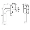 Edelstahl Fenstergriff Sets 1 x FG Star II Bicolor L-Form Produktbild-Vorschau 2