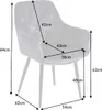 riess-ambiente Design Stuhl MILANO grau Samt mit Armlehne Produktbild-Vorschau 7