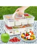 1Pièce Bol à snack avec couvercle ,Anti-fuite ,Assiette à Voir les images du produit 11