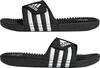 Two Adidas Adissage slides shown from a side view against a white background. Produktbild-Vorschau