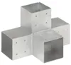 vidaXL Post Connector X-Form Pozinkovaný kov 101 x 101 mm Náhľad obrázku produktu 7