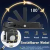 A diagram illustrating the adjustable angles of an LED floodlight with a motion sensor. Náhľad obrázku produktu