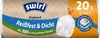 A roll of trash bags with product information and branding. Produktbild-Vorschau