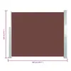 vidaXL Marquise latérale extensible 120x300 cm Marron Voir les images du produit 16