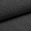 A close-up view of dark gray bouclé fabric, showing its textured surface. Produktbild-Vorschau