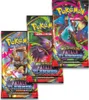 Three Pokemon trading card booster packs are displayed in a staggered arrangement against a white background. Produktbild-Vorschau