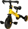 A yellow and black children's trike with pedals, shown against a white background. Podgląd zdjęcia produktu