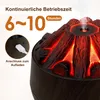 A close-up marketing image of a volcano-shaped aroma diffuser with a USB charging port shown in a circular inset. Produktbild-Vorschau