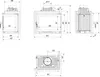 Technical drawings with dimensions of a fireplace insert. Anteprima dell’immagine prodotto