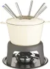 Litinová smaltovaná sada na fondue MasterClass - krémová Náhled obrázku produktu 1