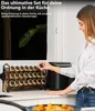 sada 24 třípatrových kovových stojanů na koření s 24 Náhled obrázku produktu 4
