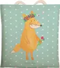 Mr. & Mrs. Panda Tote Bag Fuchs Blumen - Türkis Pastell - Produktbild-Vorschau 1