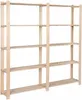 STOLMAK Drevený regál 170x170x28 cm, 5 políc, masívna Náhľad obrázku produktu 4
