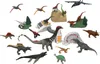 A collection of dinosaur toys and Jurassic World-themed accessories arranged on a white background. Produktbild-Vorschau