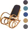 A rocking chair with several color swatches displayed to the right. Produktbild-Vorschau