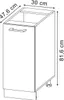 Meuble de cuisine Vicco R-Line Blanc Haute brillance 30cm Voir les images du produit 6
