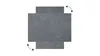 A dark gray marble-patterned magnetic board is shown from a top-down perspective, with two small extensions on opposite sides, and arrows indicating rotation. Anteprima dell’immagine prodotto