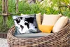 MuchoWow® Outdoor Kissen - Weltkarte - Holz - Schwarz - Produktbild-Vorschau 3