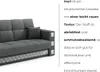 LIKMA Hellgrau Schwarz Ausziehbar 3 Sitzer Sofa Manila Produktbild-Vorschau 8