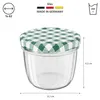WELLGRO Einmachgläser grün kariert mit Schraubdeckel - 230 Produktbild-Vorschau 2