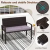 Rattanbank für den Außenbereich, Terrassensofa für 2 Produktbild-Vorschau 7