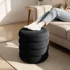 Samt-Polsterhocker mit Stauraum 42 cm SNUGGO Schwarz Produktbild-Vorschau 4