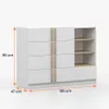 Drehtürenschrank und Kommode 2er-Set SEVILLA 4D/SEVILLA 5S, Produktbild-Vorschau 7