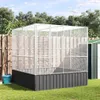 vidaXL Voliere Silbern 211x207x212 cm Stahl Produktbild-Vorschau 2