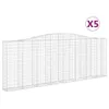 vidaXL Gabionen mit Hochbogen 5 Stk. 400x30x140/160cm Produktbild-Vorschau 1