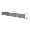 A 3D rendering of a long, rectangular TV stand with a fluted front. Voir les images du produit