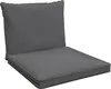 A set of two gray cushions for a lounge chair, presented on a white background. Produktbild-Vorschau
