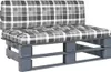 Outdoor-Mittelsofa Paletten Imprägniertes Kiefernholz Grau Produktbild-Vorschau 1