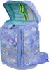 A purple backpack with a Stitch theme, shown open. Podgląd zdjęcia produktu