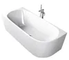 A white bathtub with a chrome faucet, isolated on a white background. Produktbild-Vorschau