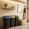 Cestino per rifiuti con coperchio basculante - set di 3 - Anteprima dell’immagine prodotto 7