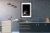 MuchoWow® Gerahmtes Poster Löwe mit Mundschutz - schwarz Produktbild-Vorschau 5