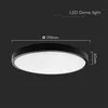 LED Solution Čierne prisadené LED svietidlo Plano okrúhle Náhľad obrázku produktu 6