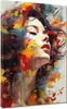 Abstrakt Frau im Wind Pop Art Leinwandbild Wandbild Produktbild-Vorschau 1