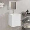 vidaXL Waschbeckenunterschrank mit Waschbecken und Spiegel Produktbild-Vorschau 2