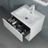 doporro Meuble de Salle de Bain Suspendu Blanc Mat Voir les images du produit 5