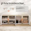 Meuble TV HOMCOM, meuble TV brillant avec 4 portes à Voir les images du produit 5