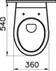 Vitra WC base pro 360x540mm, waagerechter Abgang, Hygiene Produktbild-Vorschau 4