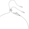 A close-up view of a silver necklace chain with a clasp and adjustable slider. Produktbild-Vorschau
