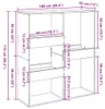 vidaXL Bücherregal/Raumteiler Schwarz 100x33x115 cm Produktbild-Vorschau 8