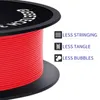 A spool of red 3D printer filament with marketing text highlighting its features. Náhľad obrázku produktu