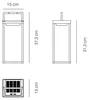 Zafferano - Home Solar 2 LED Laterne 37,3cm - 2W Wand- und Produktbild-Vorschau 2